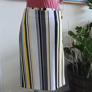 Striped Yellow and Black Women's Skirt Size